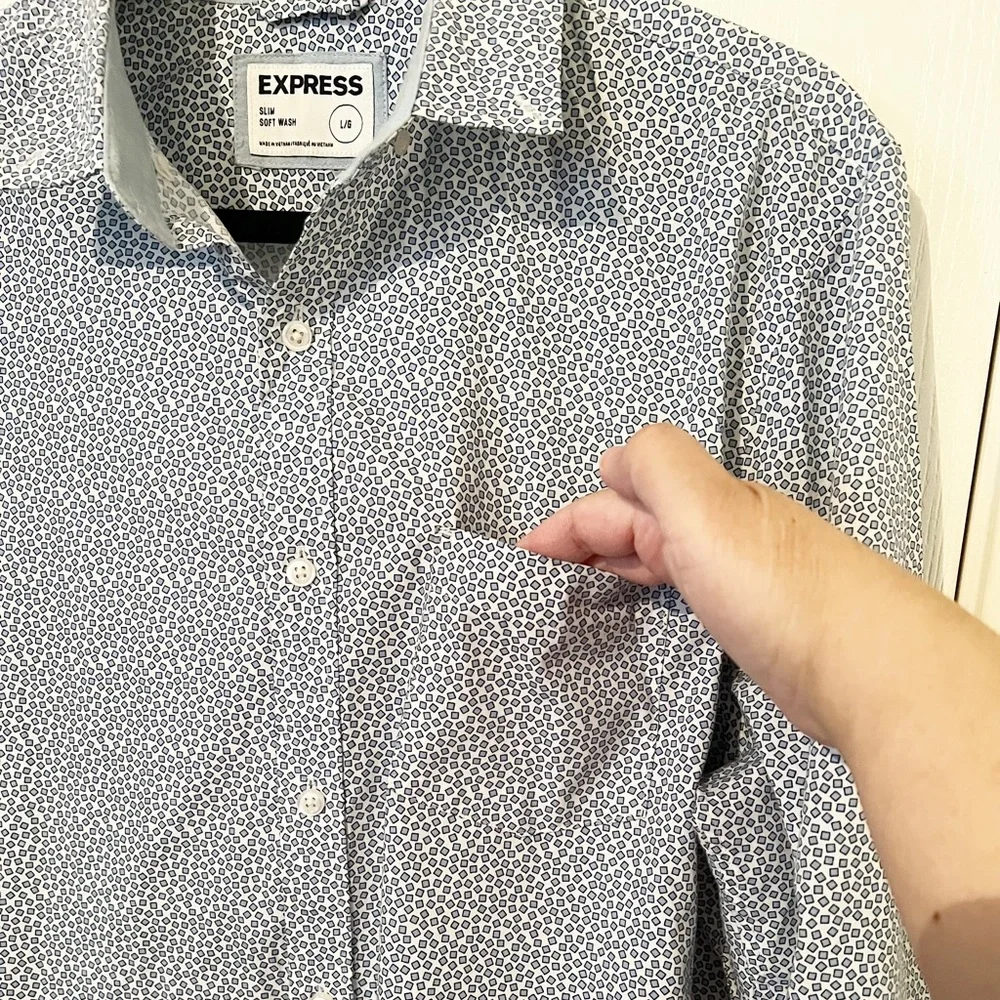[Express] Button Down Long Sleeve Men Shirt - Picture 6 of 9